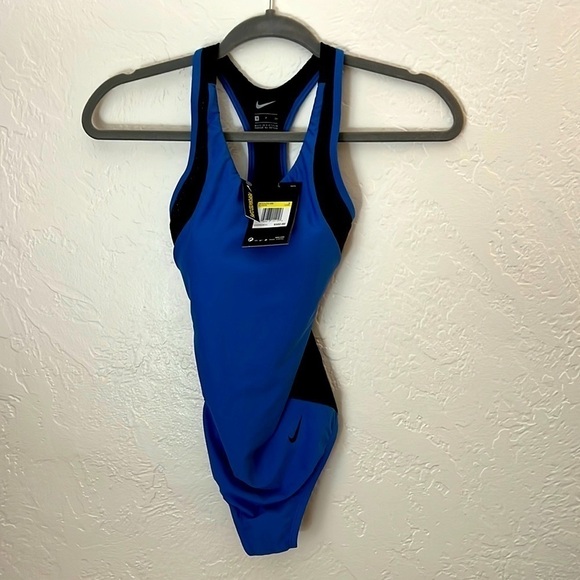 Nike Women's Sport Mesh Swimsuit blue and black size small. - Picture 3 of 6